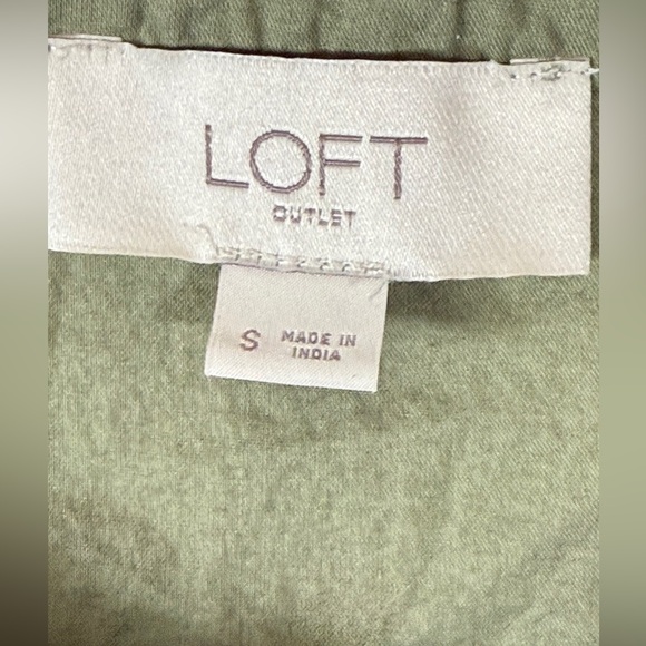 Loft Outlet Olive Green Cotton Sleeveless Boho Blouse SKU0650 - Picture 3 of 7